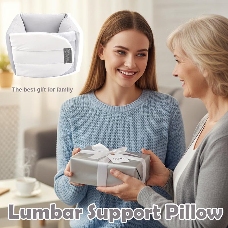 Lumbar Support Pillow for Sleeping, 360° Wrap-Around Adjustable Design with Breathable Fabric, Bed & Office Chair Cushion for Side Back Stomach Sleepers, Pillow for Sleeping, Driving and Office Use - Image 4